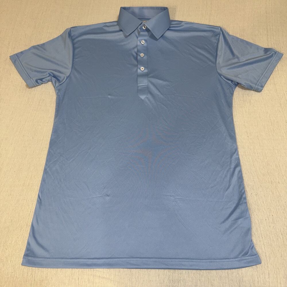 Collars and Co Golf Polo Solid Light Blue Size Large Tall Preppy NWOT
